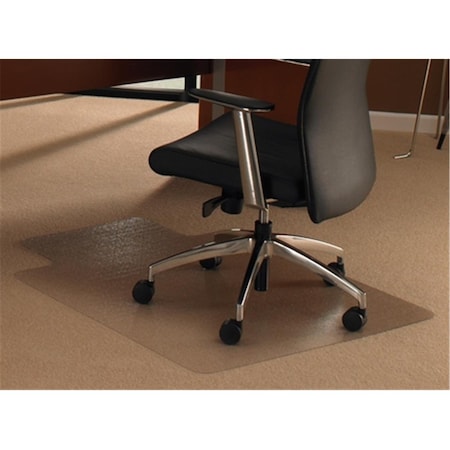 Floortex Floortex Cleartex 1115227LR Ultimat Polycarbonate Rectangular Lipped Chair Mat For Plush Pile Carpets Over 0.50 In. 48 X 60 In. 1115227LR